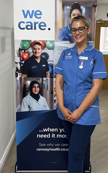 nurse smiling