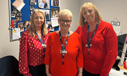 smiling hospital team