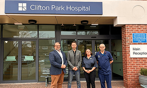 Luke Charters MP for York Outer Visits Clifton Park Hospital