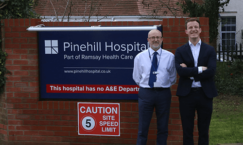 Alistair Strathern, MP for Hitchin, Visits Pinehill Hospital