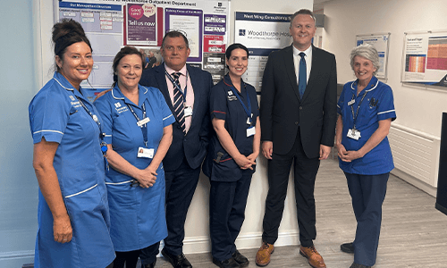 Michael Payne, MP for Gedling Visits Woodthorpe Hospital