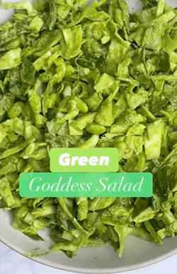 image of bright green salad leaves