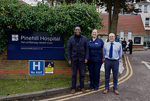 Local MP Bim Afolami visits Pinehill Hospital