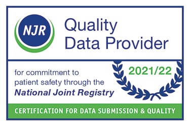 Tees Valley Hospital awarded for commitment to Patient Safety by the National Joint Registry