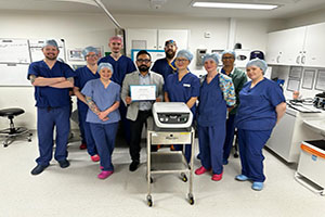 Mr Shahzad is awarded his expert user certification for the rezum procedure