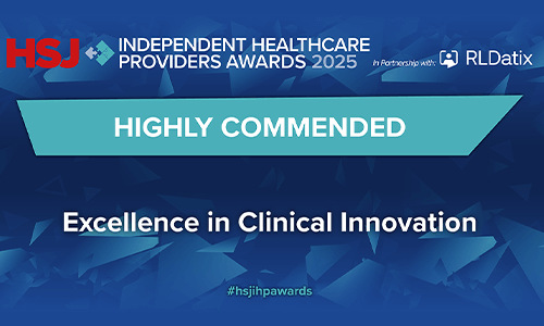 Ramsay Health Care Highly Commended at the HSJ Independent Healthcare Providers Awards 2025